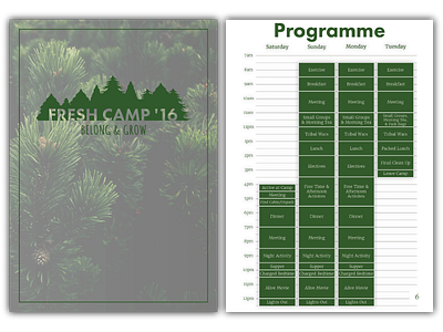 Booklet • Fresh Camp 2016 alive book booklet camp charged eastgate fresh fresh camp programme tree