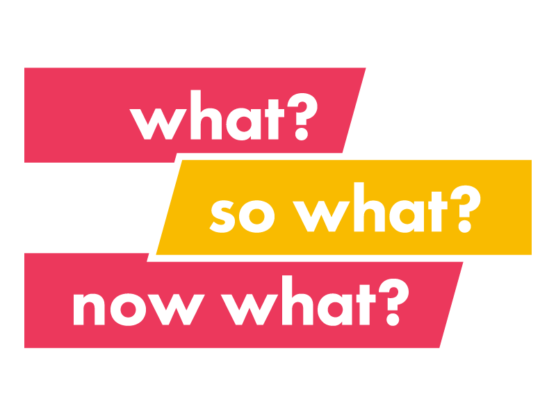 what? so what? now what? by nat on Dribbble