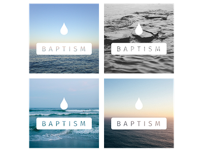Baptism baptism branding drip drop eastgate logo rock water