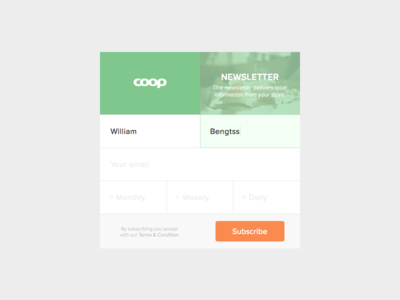 Newsletter sign up