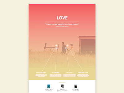 10. Landing page gold header landing love red tagline