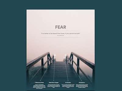 11. Landing page - Fear dark fear header landing quote tagline