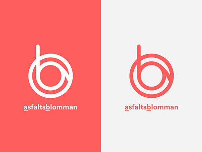 Asfaltsblomman a b logo logotype red symbol