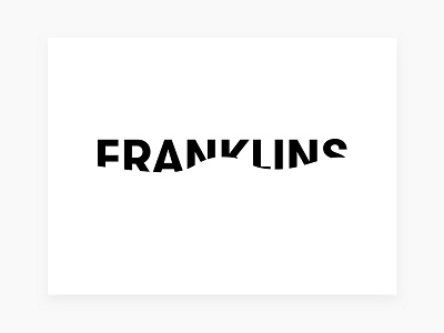 Franklins Logo logo minimalistic music sound wave white