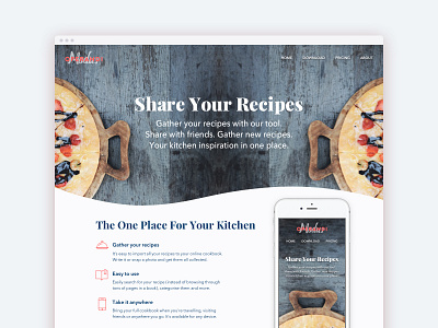 Recipe App Landing