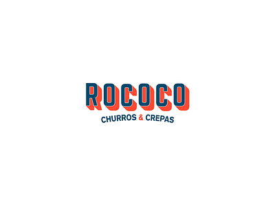Rococo Logo brand brand identity branding churros crepas crepe crepes design food foodie illustrator logo logo design logodesign logos logotype minimal