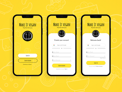 Vegan Meal Prep & Delivery Service | Daily UI: 001 Sign Up Flow app daily ui design ui ux