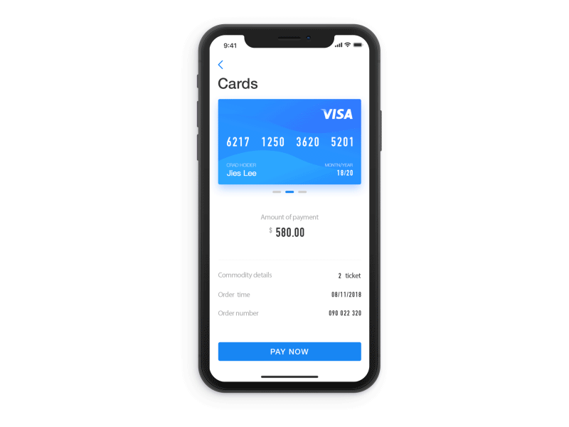 Card payment page design