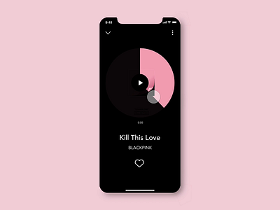 #Daily_UI 009 Music Player animation app daily ui design minimal ui ux