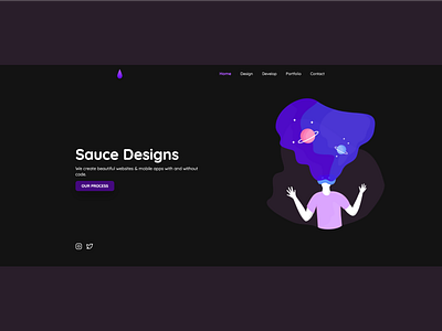 Website Redesign - Sauce Designs branding branding agency branding design dark mode design designer illustration studio tech typogaphy typography ui uidesign ux uxdesign web web design webdesign website website design