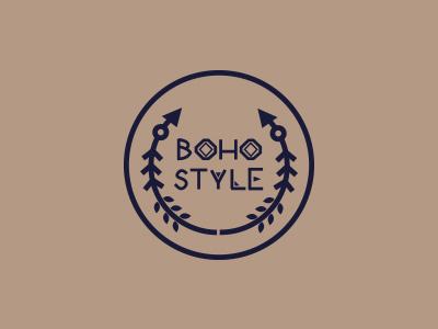 Boho Style abstract brand design illustration logo logo design plant symbol type