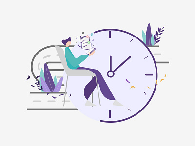 Save Time Illustration character cuberto design drawing graphics hand drawn illustration interface man ui ux