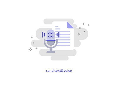 Send text and voice message app design icon illustration message text ui voice web