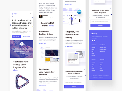 Video On Demand - Landing Page (Responsive) adobexd app app design design graphicdesign icons design illustrator minimal poc streaming app typography ui ux video webuiuxdesign