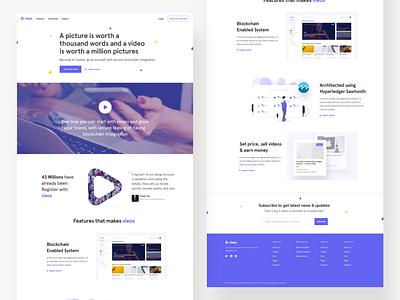 Video On Demand - Landing Page adobexd branding graphicdesign icons design illustration minimal streaming app typography ui ux video webuiuxdesign