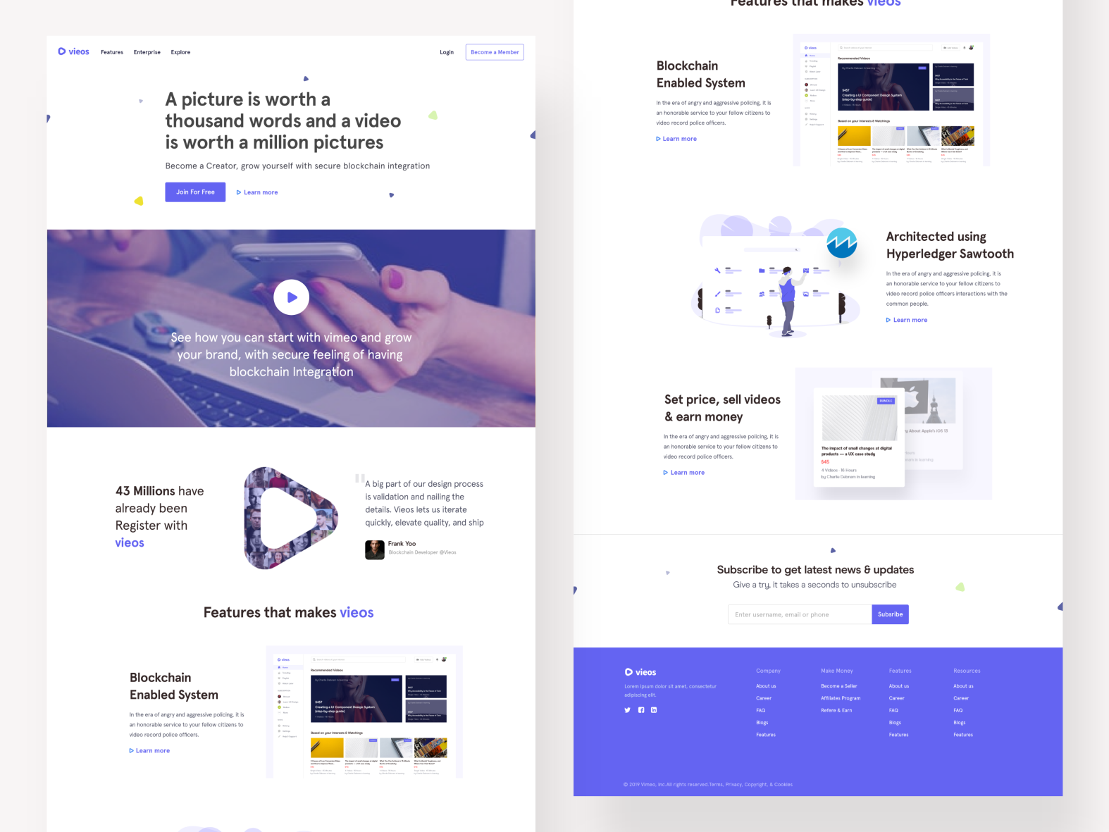 Video On Demand - Landing Page by Anuj dubey on Dribbble