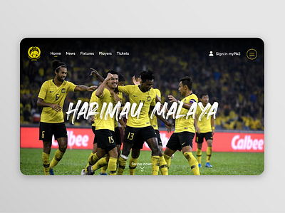 Website Design - Football Association of Malaysia design flat minimal typography ui ux web website