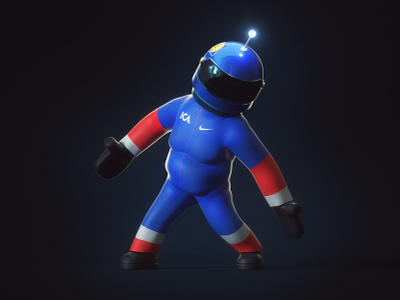 Spaceman 3d abstract adobe c4d cgi colors illustration man octane octanerender photoshop space