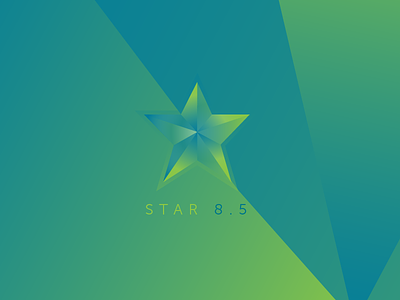 STAR 8.5 gradient green icon logo semiotics shade star symbol tracking