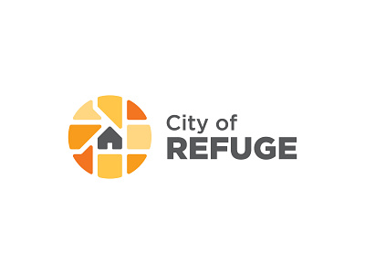 City of Refuge brand brand design brand identity branding design lockup logo logo design logo mark logos oranges