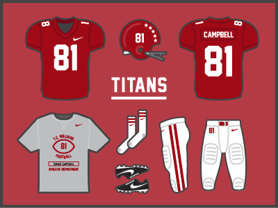 Titans Home football football helmet jersey julius campbell remember the titans