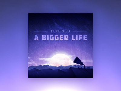 A Bigger Life album art church illustration kids purple single sky stars telescope wonder