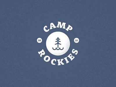 Camp WIP camp church circle illustration laker line logo pine texture