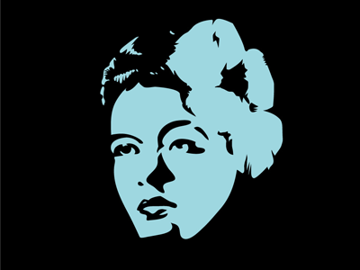 Cafe Society — Billie Holiday Logo illustration jazzy logo