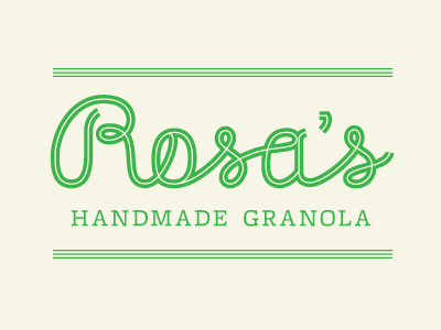 Rosa's Granola custom type deco script
