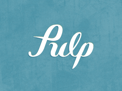 Pulp bézier hand lettering identity logo typography