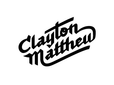 Clayton Matthew custom type logo mark middle names