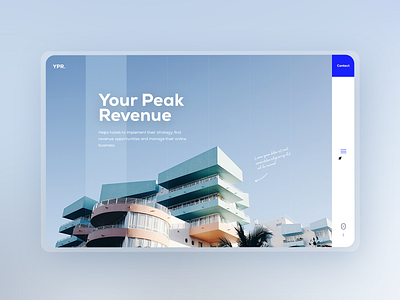 YPR blue building desktop ui ux website