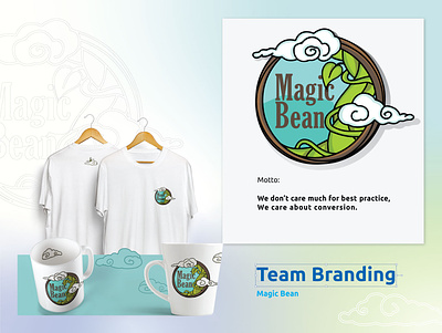 Team branding - Magic Bean adobe illustrator branding design logo logodesign magic bean mockup pictogram squad typography vector