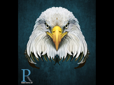 Eagle Painting art bird portrait digital illustration eagle painting high detail illustration photoshop poster print on demand t shirt print wacom intuos wall art