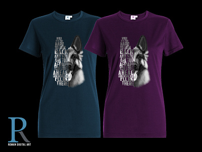 German Shepherd T Shirt Design