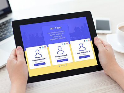 Meet our Team android color design design ui flat icons ios ipad mockup mock up our team photoshop typography ui uidesign web