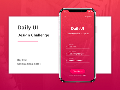 Daily UI Design Challenge Day 1