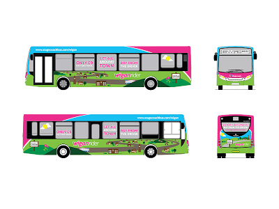 Stagecoach Wiganrider – Bus Graphics artwork bus cartoon coach design graphics illustrative large town transport vehicle wigan