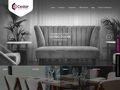 cedar Home Store architecture design bootstrap4 design elegent design furniture store html 5 photoshop website design