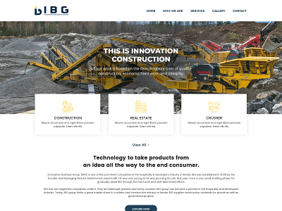 IBG architecture design bootstrap4 construction company html 5 photoshop website design