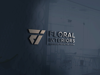 Floral Interiors creative logo illustrator interior design logo designs
