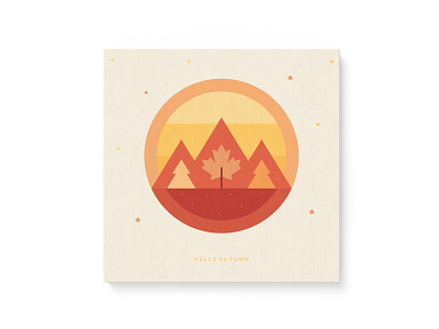 Hello Autumn! autumn autumn colors brand and identity brand design brand identity branding branding concept branding design canvas clean coaster colors dribbbleweeklywarmup exploration illustration nature poster shapes visual warmup