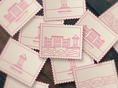 Sarajevo Stickers, Concept architecture artdirection artwork brand and identity brand design brand identity branding branding concept branding design clean drawing dribbble hometown illustration line objects sarajevo sightseeing stickers work