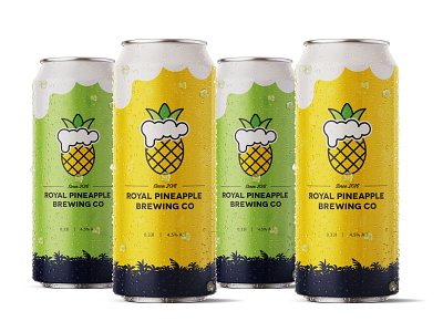 Royal Pineapple Brewing Co Case Study art direction beer bootle brand design brand development brand identity branding can case study concept exploration label label design logo package design packaging pineapple royal royal pineapple brewing co sketches