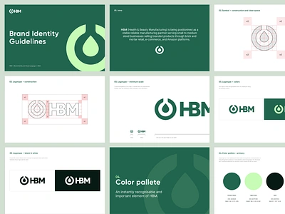 HBM - Brand Guide baker beauty brand brand guide branding cream green health logo logomark logotype mark research visual identity wordmark