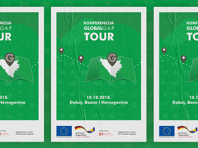 Global GAP Tour Bosnia&Herzegovina agricultural bosniaandherzegovina branding campaign design ecology european union giz global green illustration location poster poster design print visual work