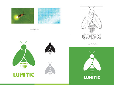 Lumitic Logo Design brand brand identity branding branding concept branding design colors concept concepts construction exploration firefly green illustration logo logo design logotype lumitic nature vector work