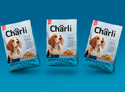 Dogs food Charli animal branding design dog food logo pack packaging typography