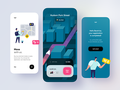 Multi-mobility app 🚕 : homepage 3d app concept creative design direction dribbble home illustration isometric map move onboarding palaces ride shot signup taxi ui vr
