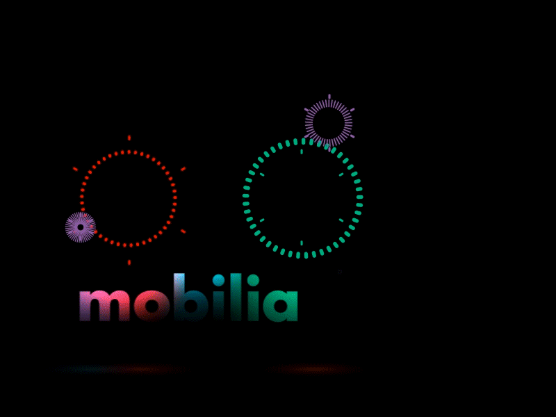 50 years logo celebration animation fireworks logo mobilia